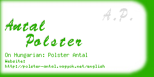antal polster business card